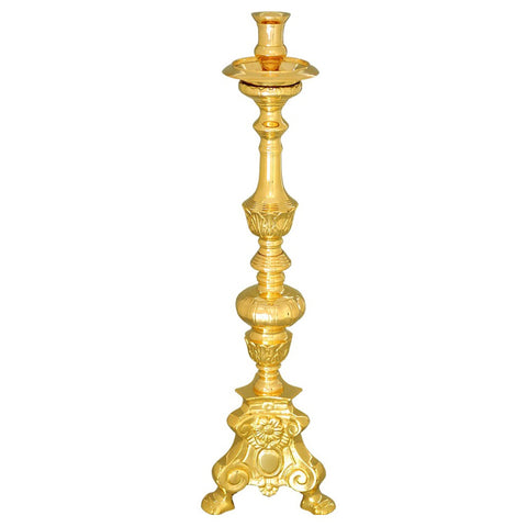 Altar Candlestick Holder, Baroque – Sacristan Brass