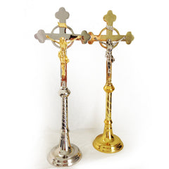 Crucifix - Rounded Design with Round Base (two heights available)