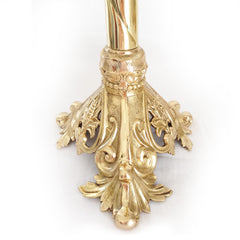 Altar Candlestick Holder, Ornate Floral Design