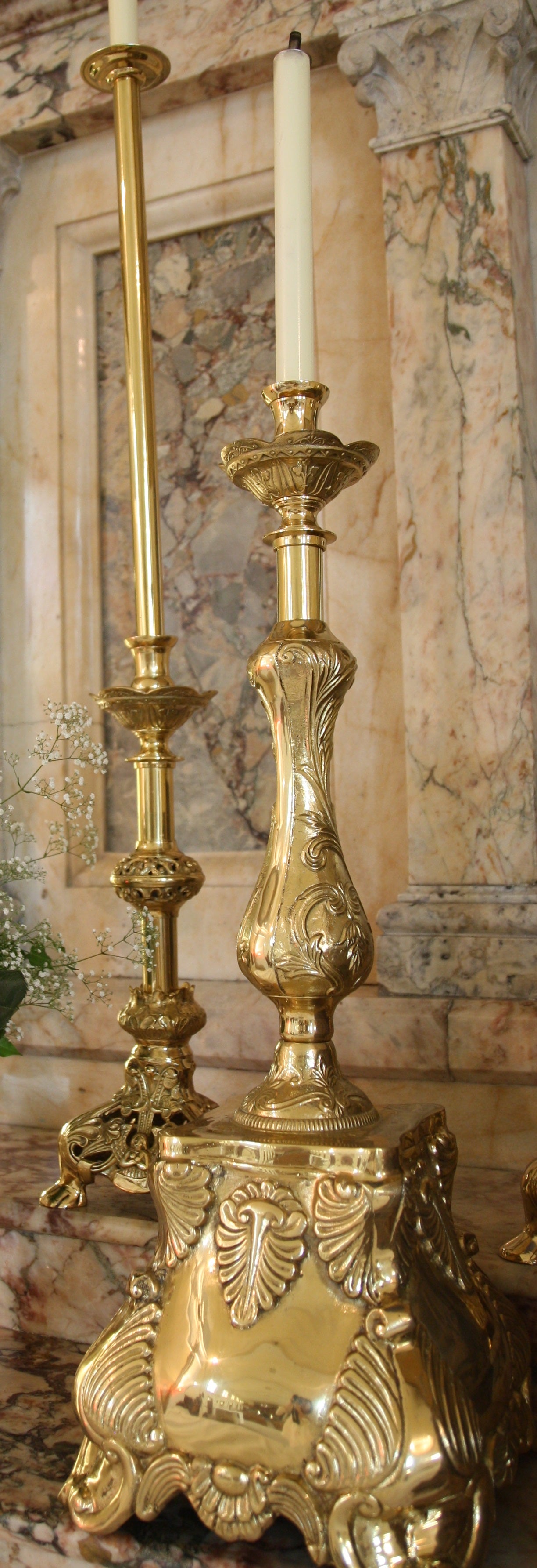 High Altar Candlestick Holder, Eden Design – Sacristan Brass