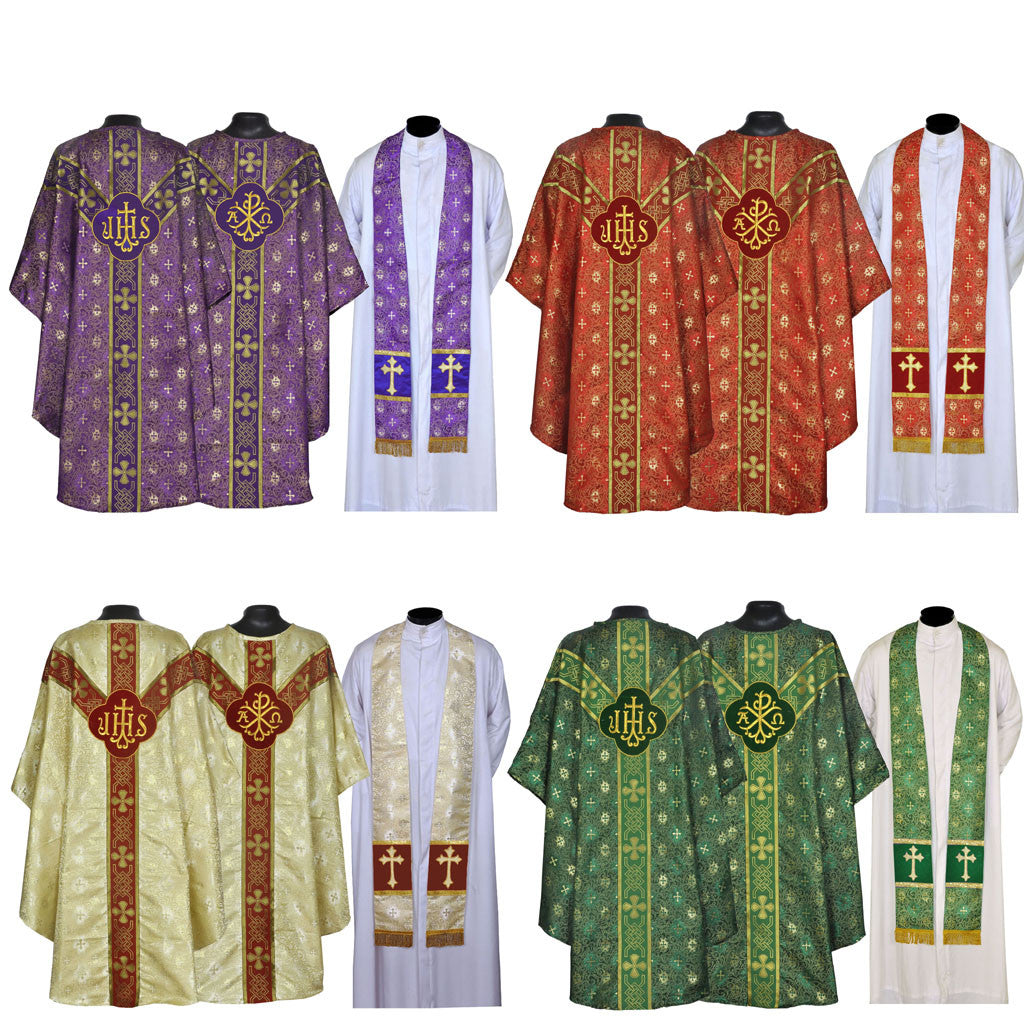 Gothic Chasuble Vestment and Stole (alt fabric)