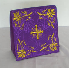 Embroidered Fiddleback Vestment Set (includes Chasuble, Chalice Veil, Maniple and Burse)