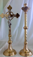 Altar Candlestick Holder, Twist Stem - tall size