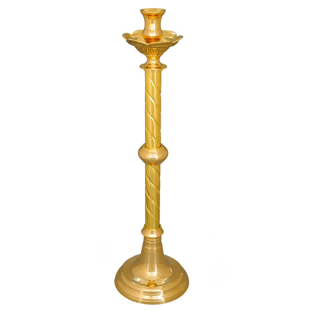 Altar Candlestick Holder, Twist Stem - tall size
