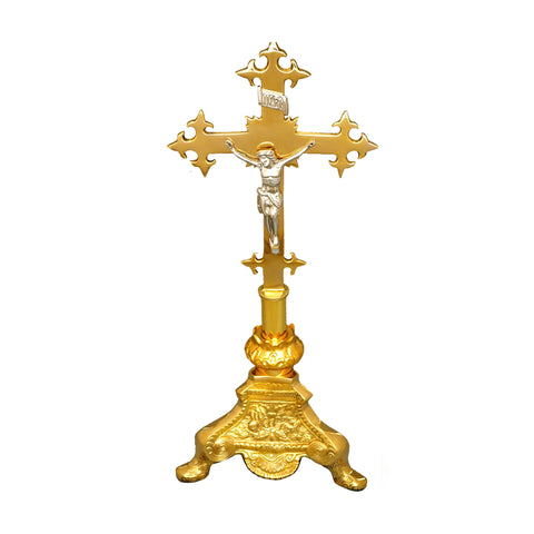 crucifix, Fleur de Lis design with Raphael base