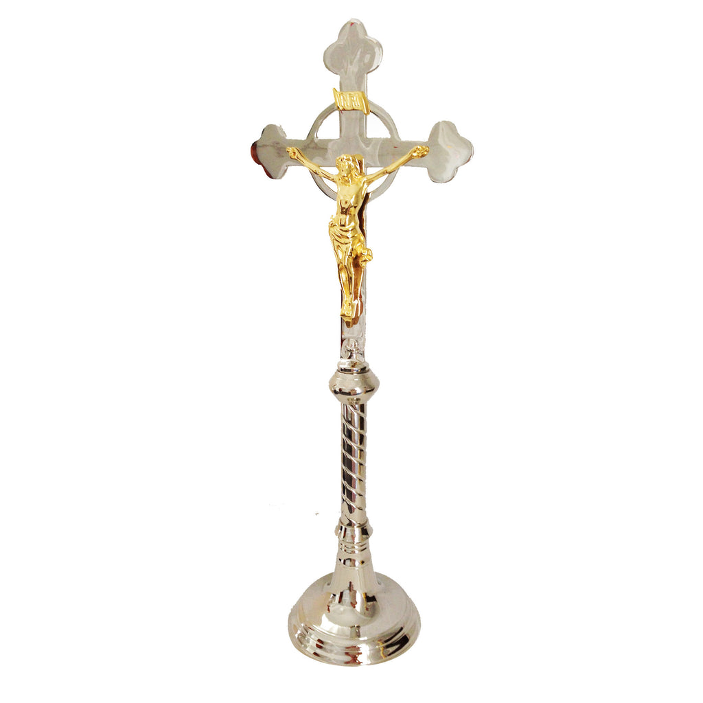 Crucifix - Rounded Design with Round Base (two heights available)