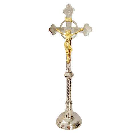 Crucifix - Rounded Design with Round Base (two heights available)