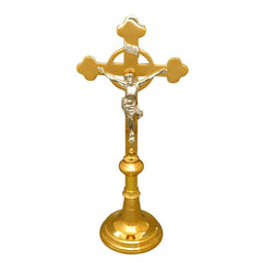 Crucifix - Rounded Design with Round Base (two heights available)