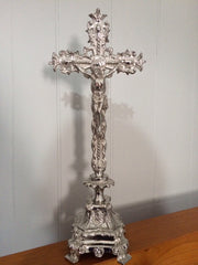 Ornate Crucifix & Candlestick set