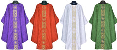Simple Gothic Chasuble Vestment (complete set or chasuble & stole only)